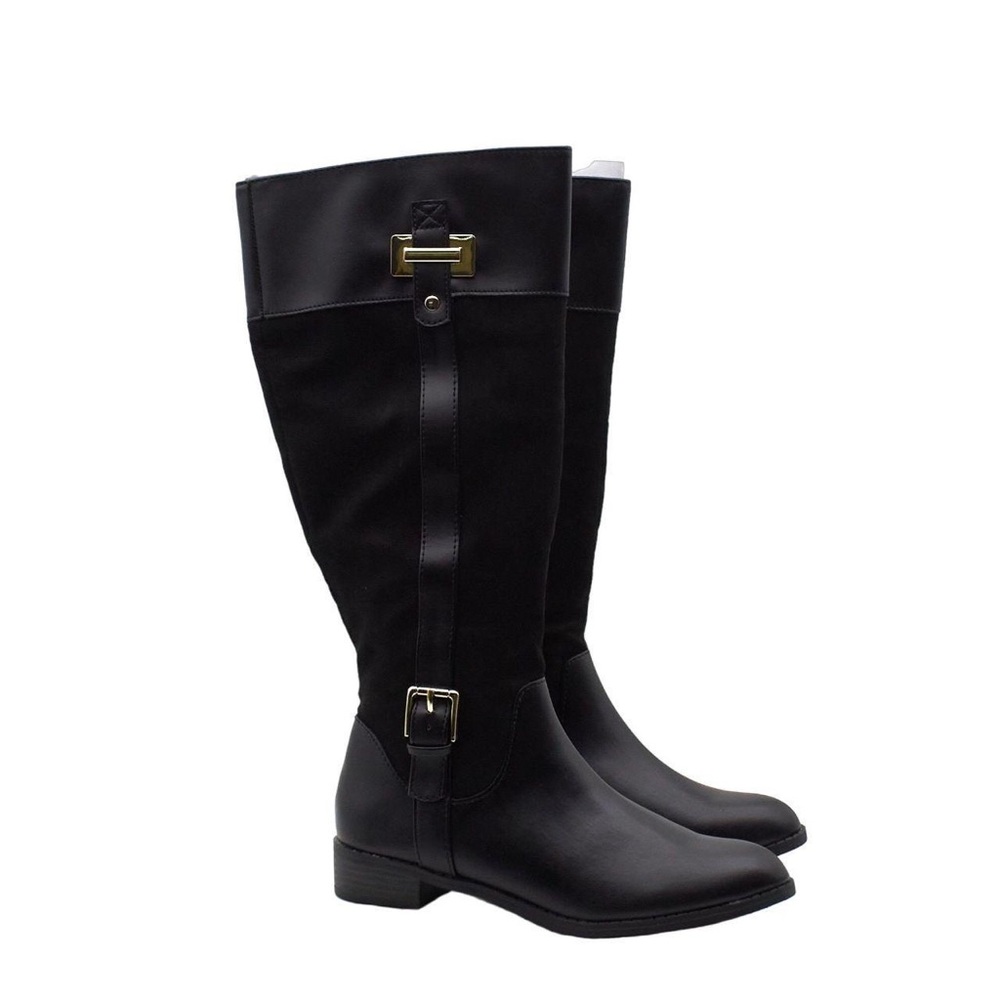 Karen Scott Black Suede riding boots